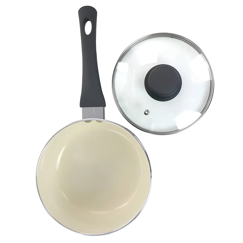 Oster Ridge Valley 2.5qt. Gray Nonstick Aluminum Saucepan with Lid