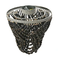 Hello Honey® 2-Tier Draped Wood Bead Semi-Flush Mount Ceiling Light