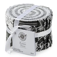 Black & White Fabric Strips by Loops & Threads®
