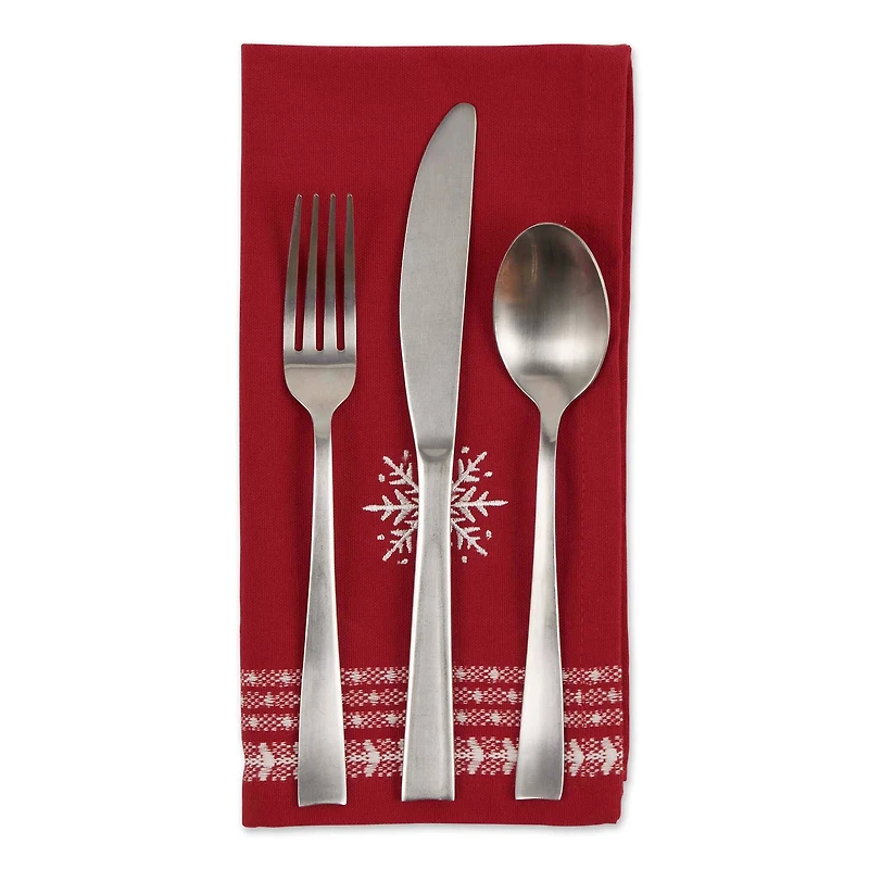 DII® Nordic Snowflake Embroidered Napkin Set, 4ct.