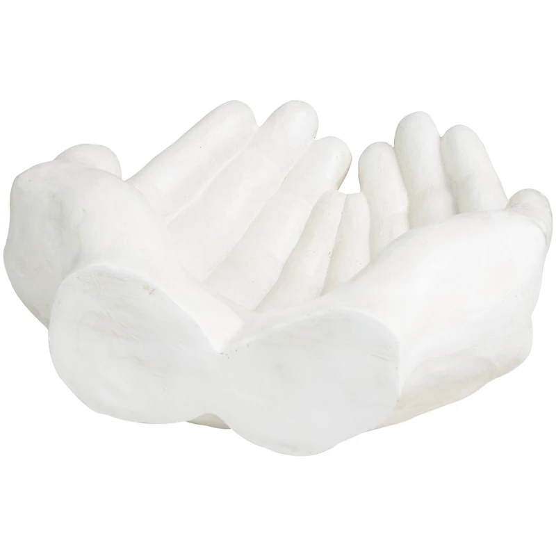 15" White Open Hands Sculpture
