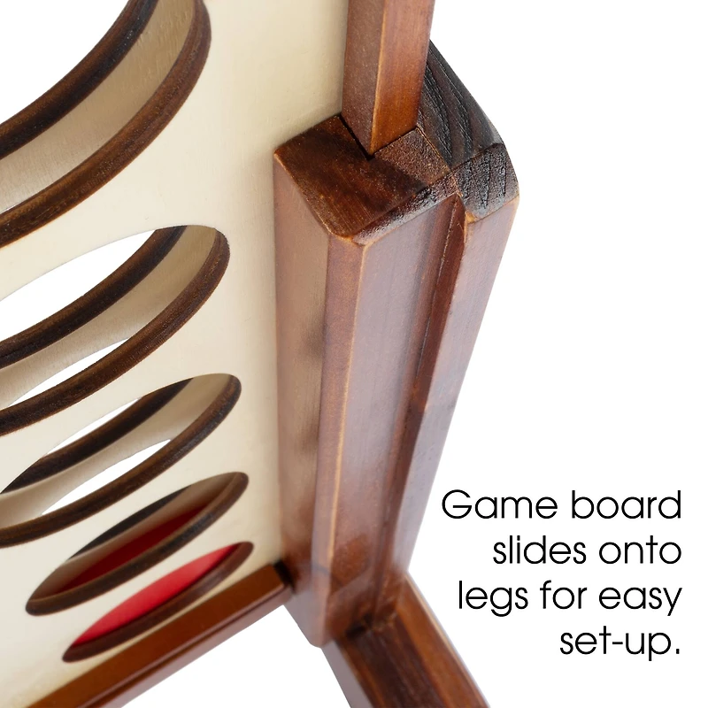 Toy Time 4-In-A-Row Giant Classic Wooden Game Set