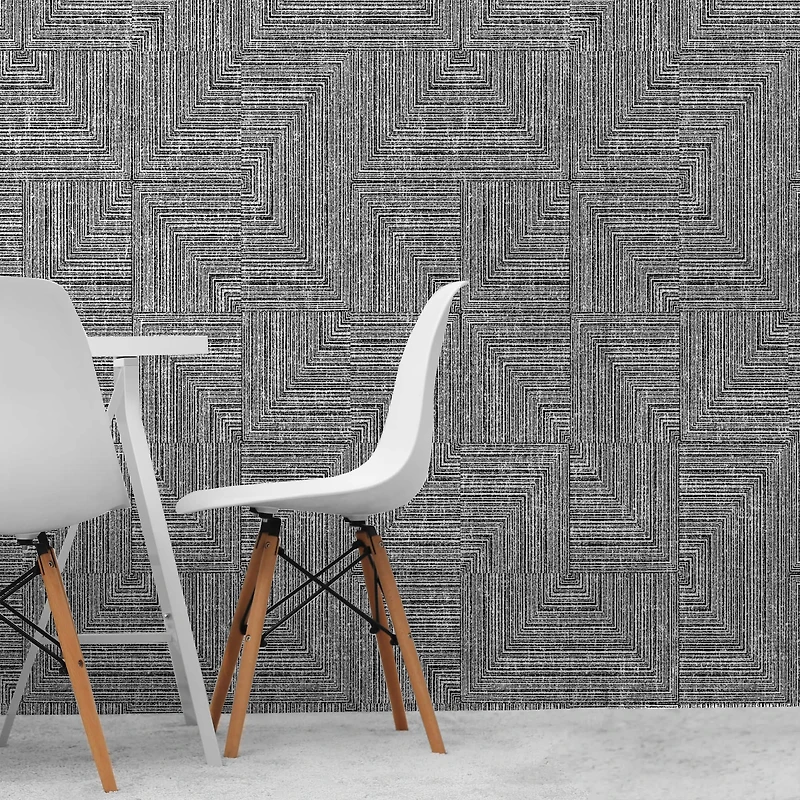 Simplify Gray Geo Adhesive Wallpaper