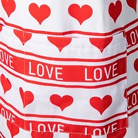 Glitzhome® 31.25" Fabric Valentine's Heart Apron