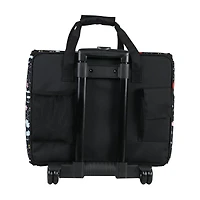 Everything Mary Black Floral Teacher Rolling Tote