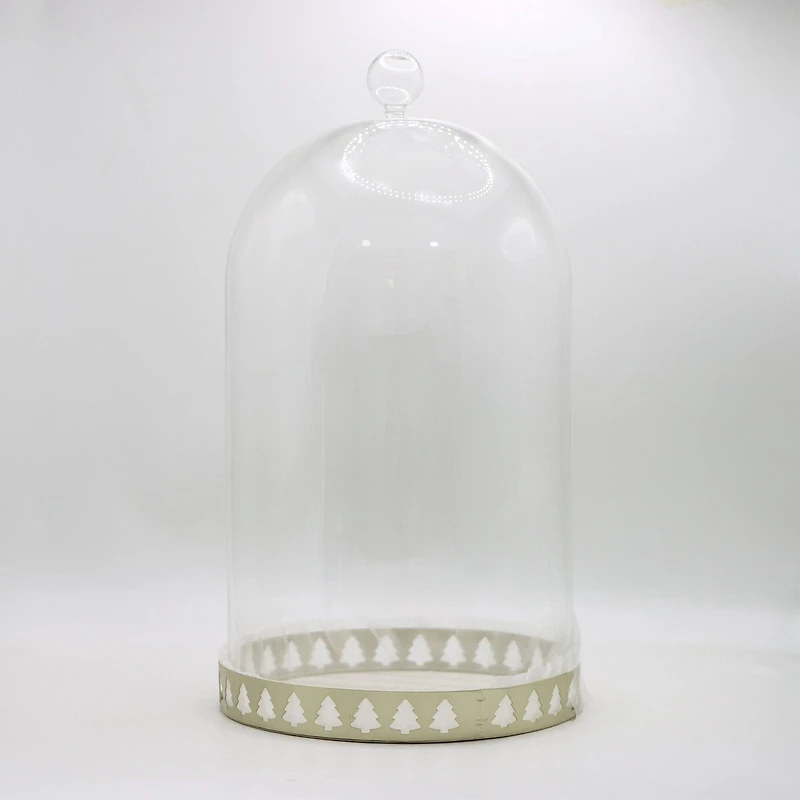 10" Glass Cloche with Metal Base by Ashland®