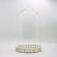 10" Glass Cloche with Metal Base by Ashland®