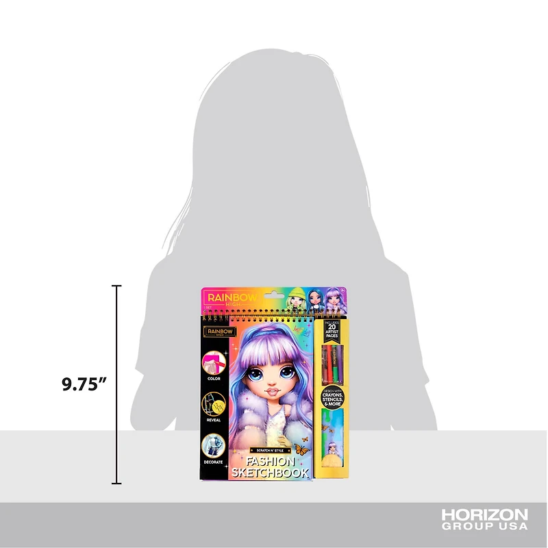 Rainbow High Scratch 'n Style Fashion Sketchbook