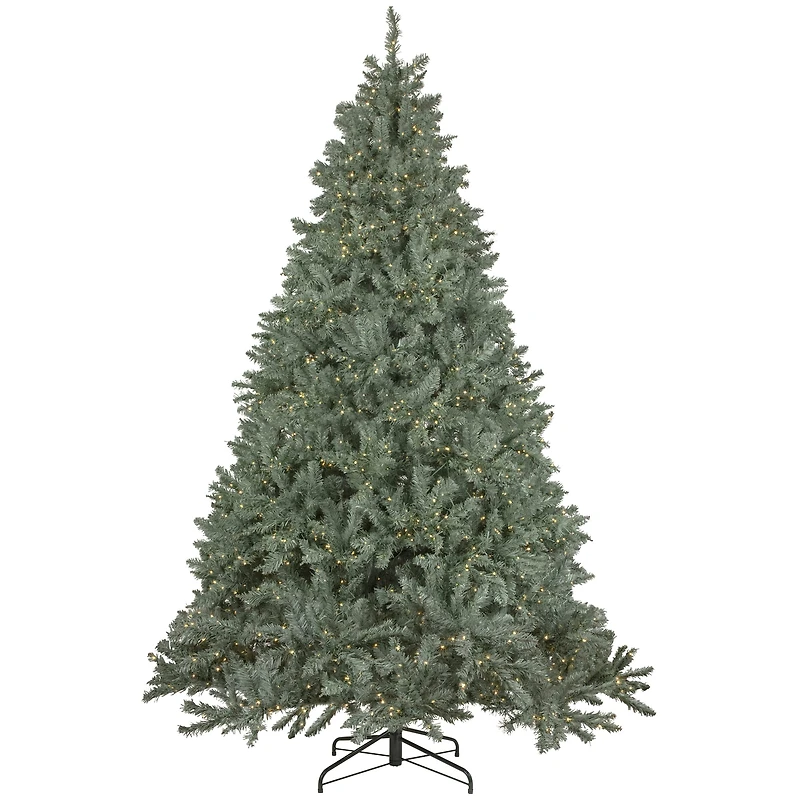 7.5ft. Pre-Lit Full Spruce Artificial Christmas Tree, Clear LED Lights