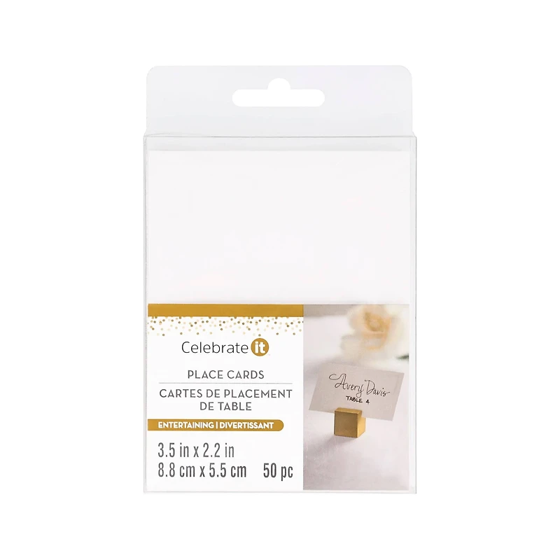 3.5" x 2.2" White Place Cards, 50ct. by Celebrate It™