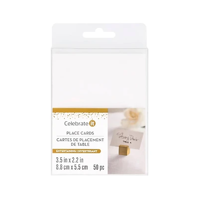 3.5" x 2.2" White Place Cards, 50ct. by Celebrate It™