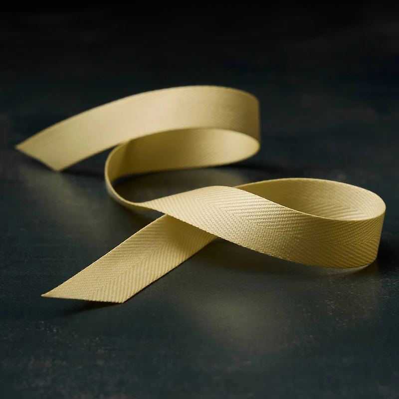 5/8" x 7yd. Light Yellow Twill Ribbon by Celebrate It® Classic
