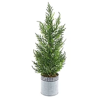 18.5" Unlit Cypress Artificial Potted Christmas Tree