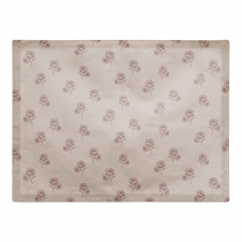 Delicate Floral Cotton Twill Placemat