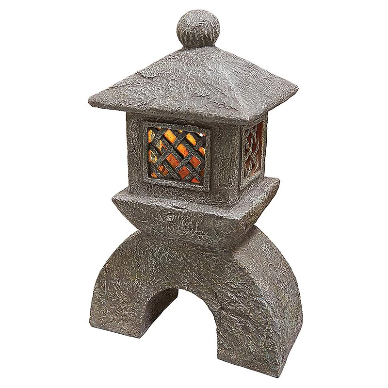 Design Toscano 16.5" Japanese Pagoda Illuminated Lantern Statues, 2ct.