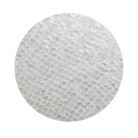 Hello Honey® 15.75" Wood & White Capiz-Embellished Round Lazy Susan