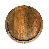 Hello Honey® 10" Round Natural Mango Wood Serving Bowl with Lid