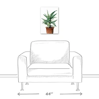 Leafy Green Potted Plant 11" x 14" Canvas Wall Art