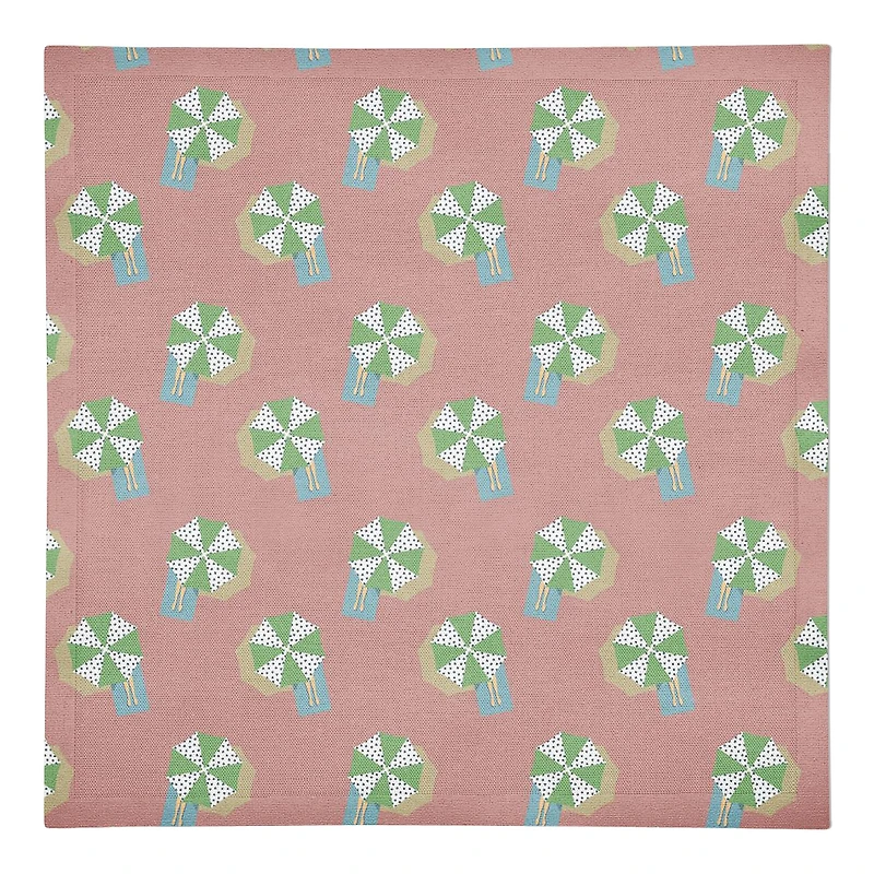 Umbrella Print Cotton Twill Napkin