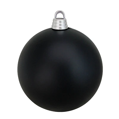 12" Matte Jet Black Shatterproof Christmas Ball Ornament