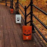 Flickering Light Pumpkin & Ghost Luminary Pathway Markers, 3 Piece Set