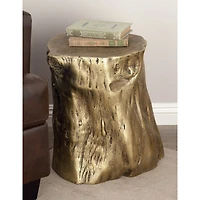 Gold Fiberglass Eclectic Footstool