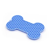 7" Blue Bone Pet Lick Mat by Fab Finds
