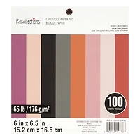 6" x 6.5" Boho 65lb. Cardstock Paper Pad by Recollections™, 100 Sheets