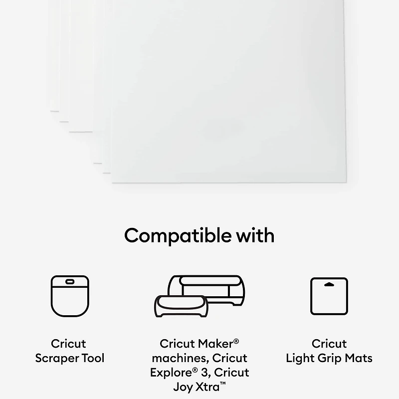 Cricut® Printable White US Letter Waterproof Holographic Sticker Set