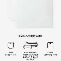 Cricut® Printable White US Letter Waterproof Holographic Sticker Set