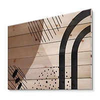 Designart - Abstract Shapes in Terracotta and Ivory Shapes I