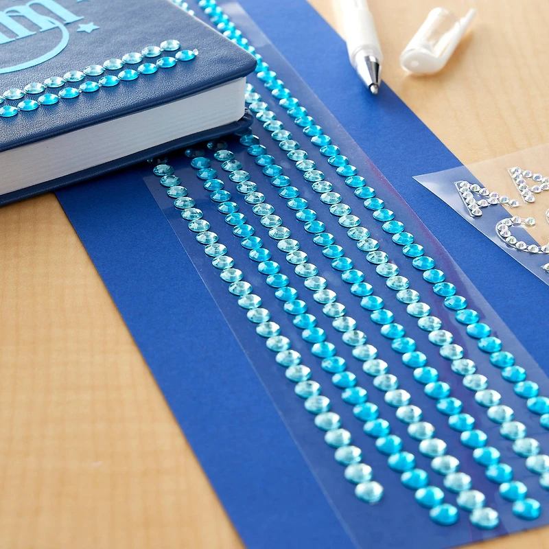12 Packs: 6 ct. (72 total) Blue Combo Rhinestone Borders by Recollections™