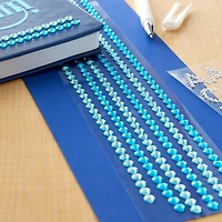 12 Packs: 6 ct. (72 total) Blue Combo Rhinestone Borders by Recollections™