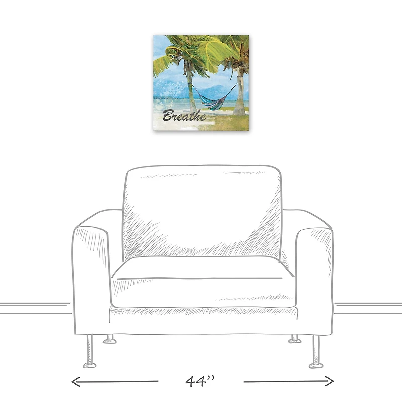 Breathe Hammock 16" x 16" Canvas Wall Art
