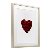 Stupell Industries Heart of Roses Bouquet Framed Print Under Glass Wall Art