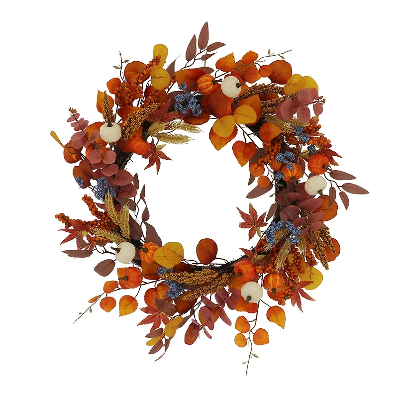 24" Fall Berry & Pumpkin Wreath by Ashland®