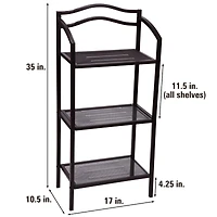 Household Essentials 3-Tier Metal Bathroom Storage Shelf