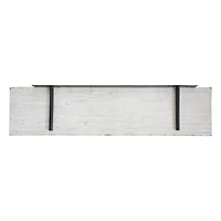 Large Whitewashed Wood Floating Wall Shelf