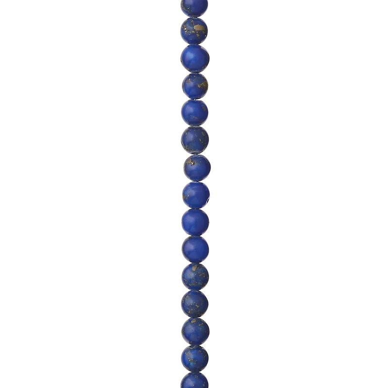 Sapphire Reconstituted Lapis Round Beads, 6mm by Bead Landing™