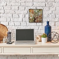 Stupell Industries Earth Tone Oval Abstract Pattern Wall Art in Black Frame