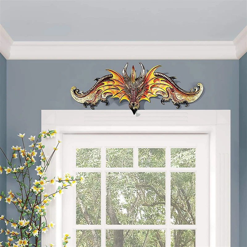 Design Toscano 27.5" Dragon of Kingsbridge Manor Pediment