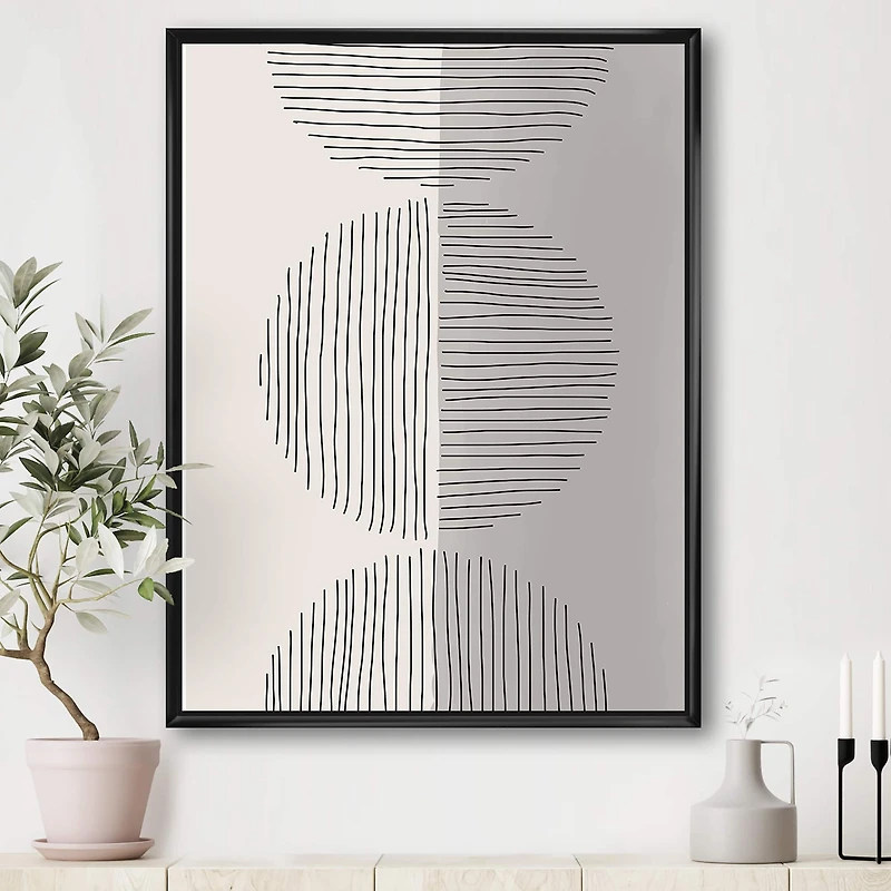 Designart - Minimal Geometric Lines And Circle VII