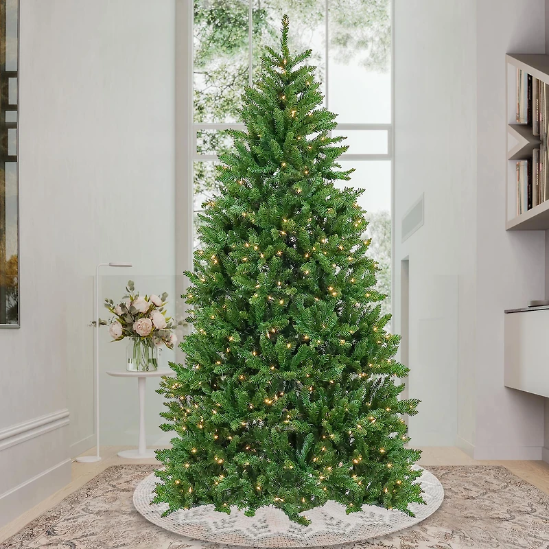 7.5ft. Pre-Lit Chesterfield Spruce Artificial Christmas Tree, Clear Lights