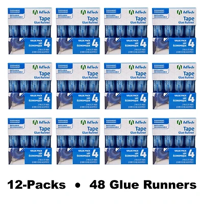 AdTech­­­­­­® Tape Glue Runners™, 12 Packs of 4