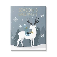 Stupell Industries Season's Greetings Holiday Reindeer Canvas Wall Art