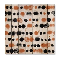 Designart - Black and Orange Polka Dots