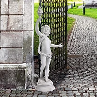 Design Toscano 52" Right Arm Raised Lighting the Heavens Grande Cherub Statue