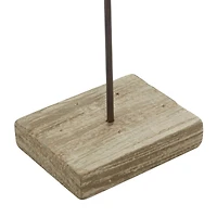 Set of 3 Brown Wood Coastal Bird Sculpture, 11" x 14"