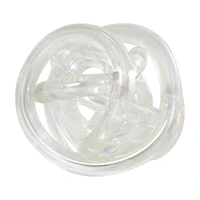 Clear Glass Knotted Ball Sculpture Set