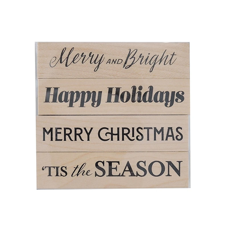 Merry & Bright Wood Stamp Set by Recollections™